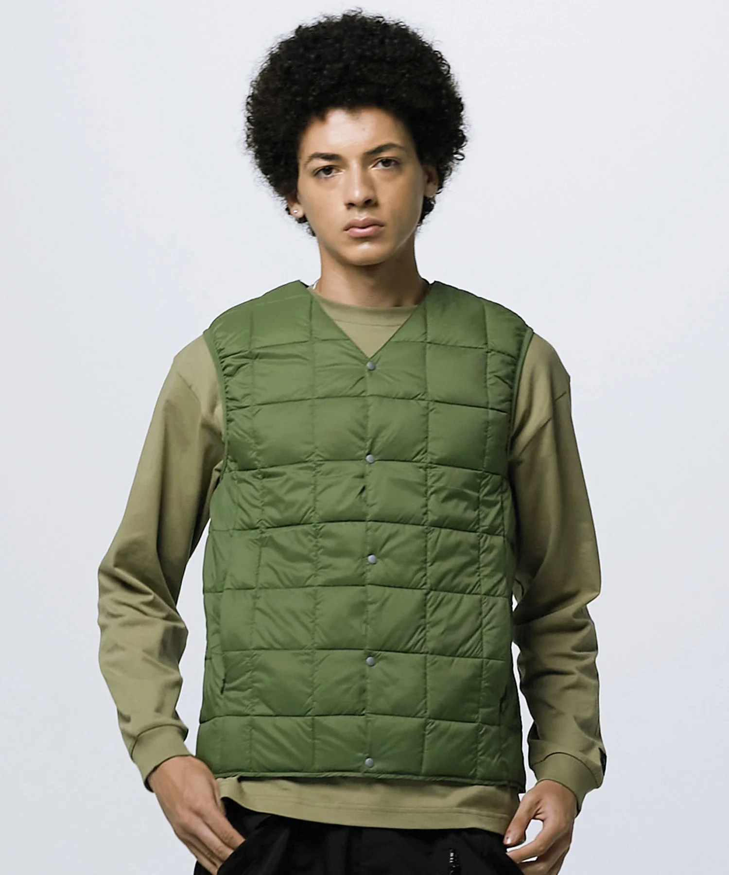 Unisex Basic V-Neck Button Down Vest - Image 21