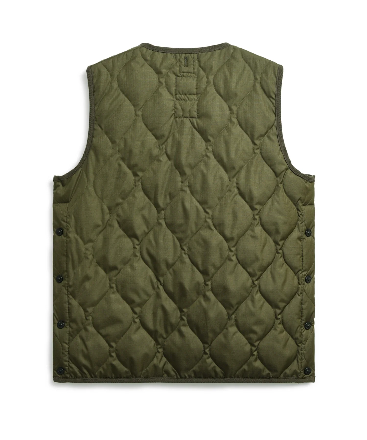 Unisex Military Zip V-Neck Down Vest (Hard Shell) - Image 3