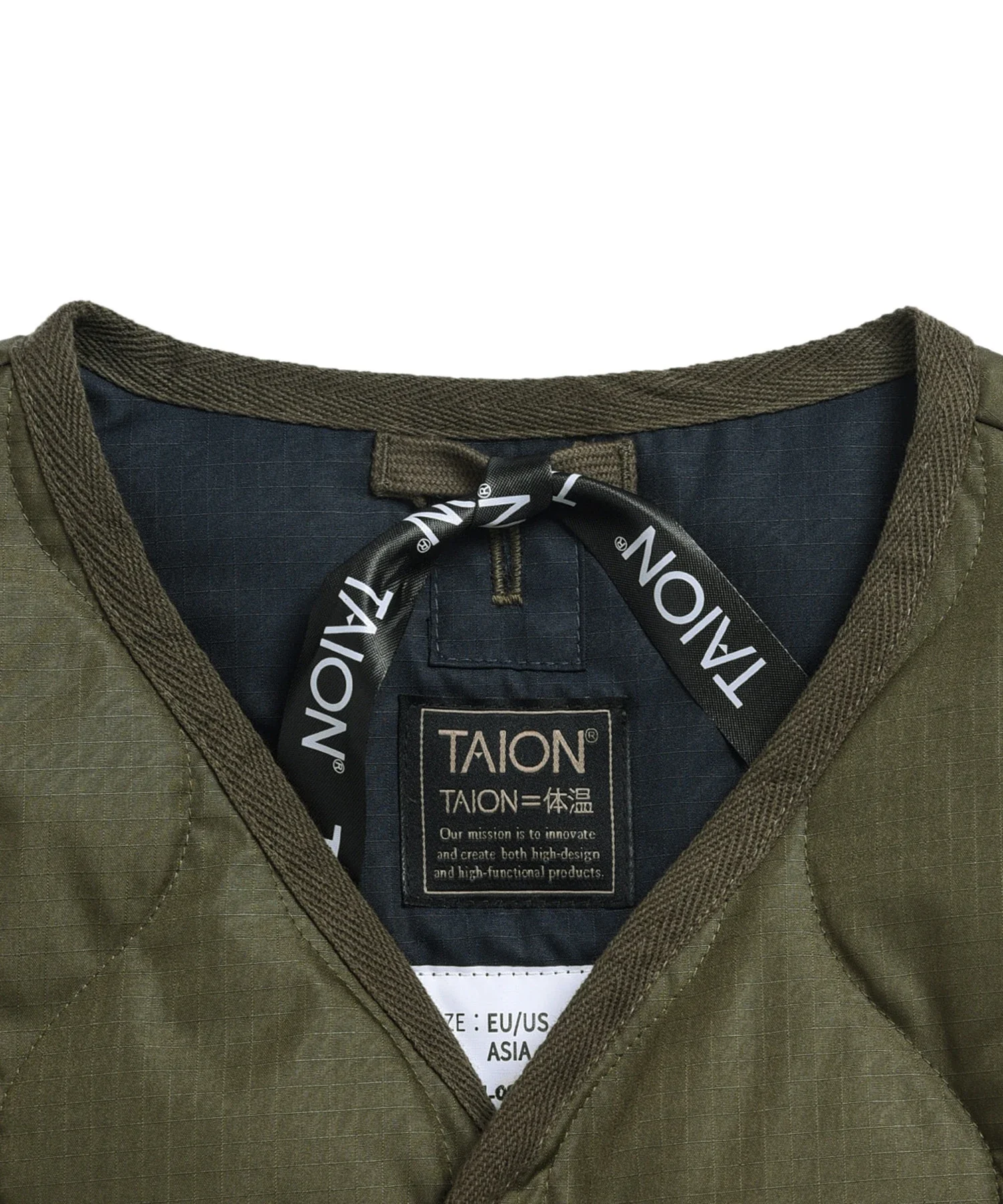 Unisex Military Zip V-Neck Down Vest (Hard Shell) - Image 4