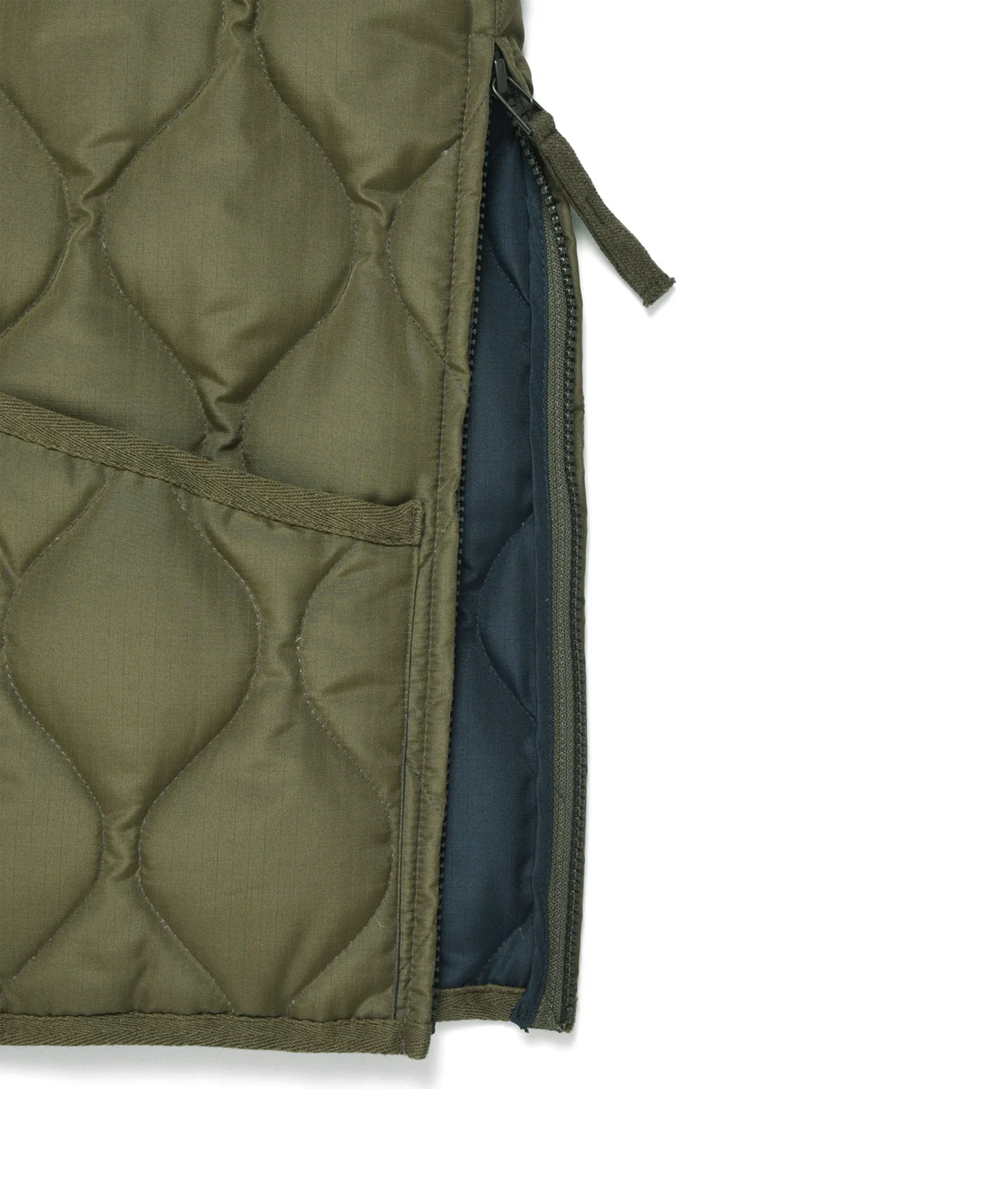 Unisex Military Zip V-Neck Down Vest (Hard Shell) - Image 8