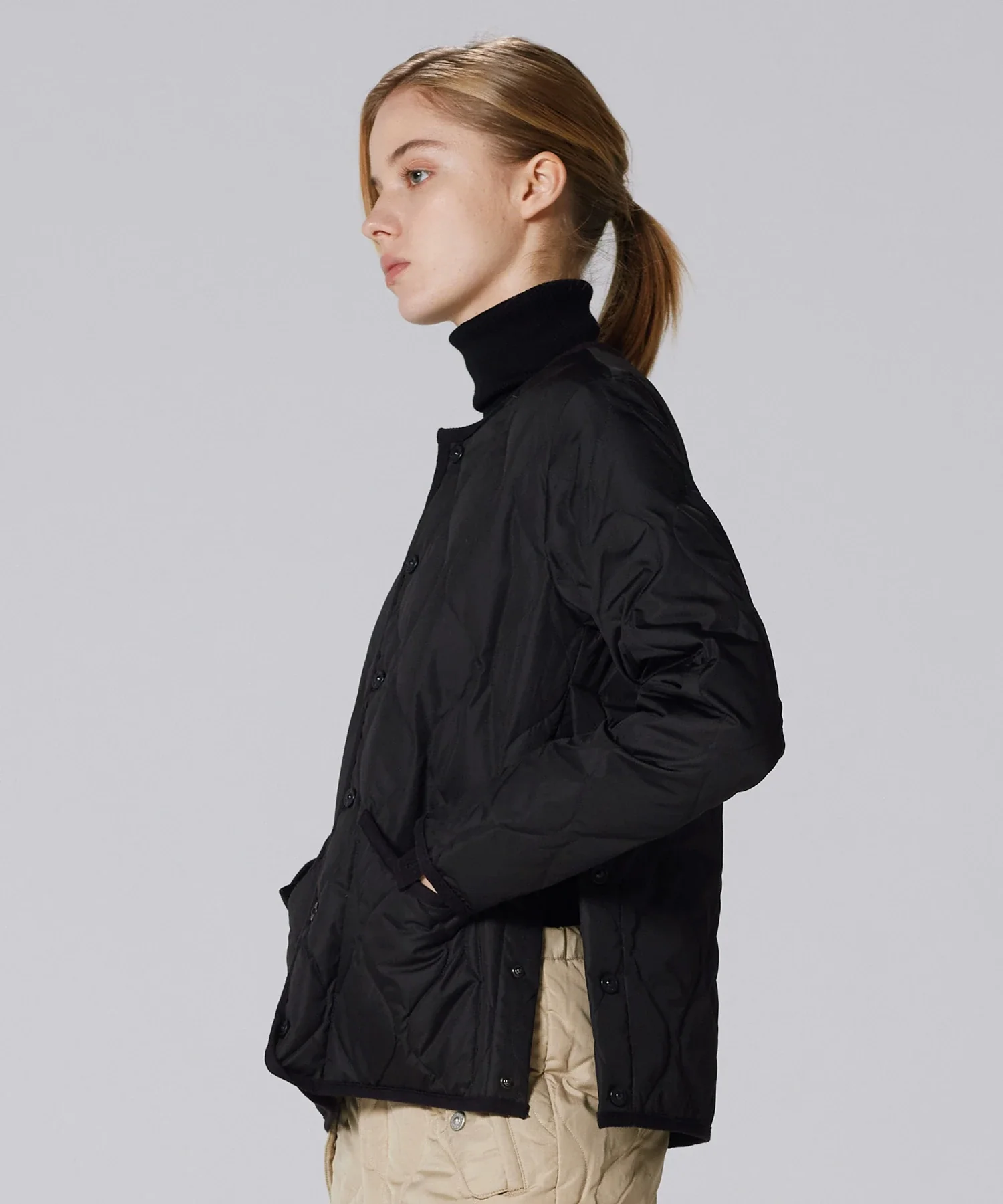 Unisex Military Crew Neck Down Jacket (Hard Shell) - Image 16