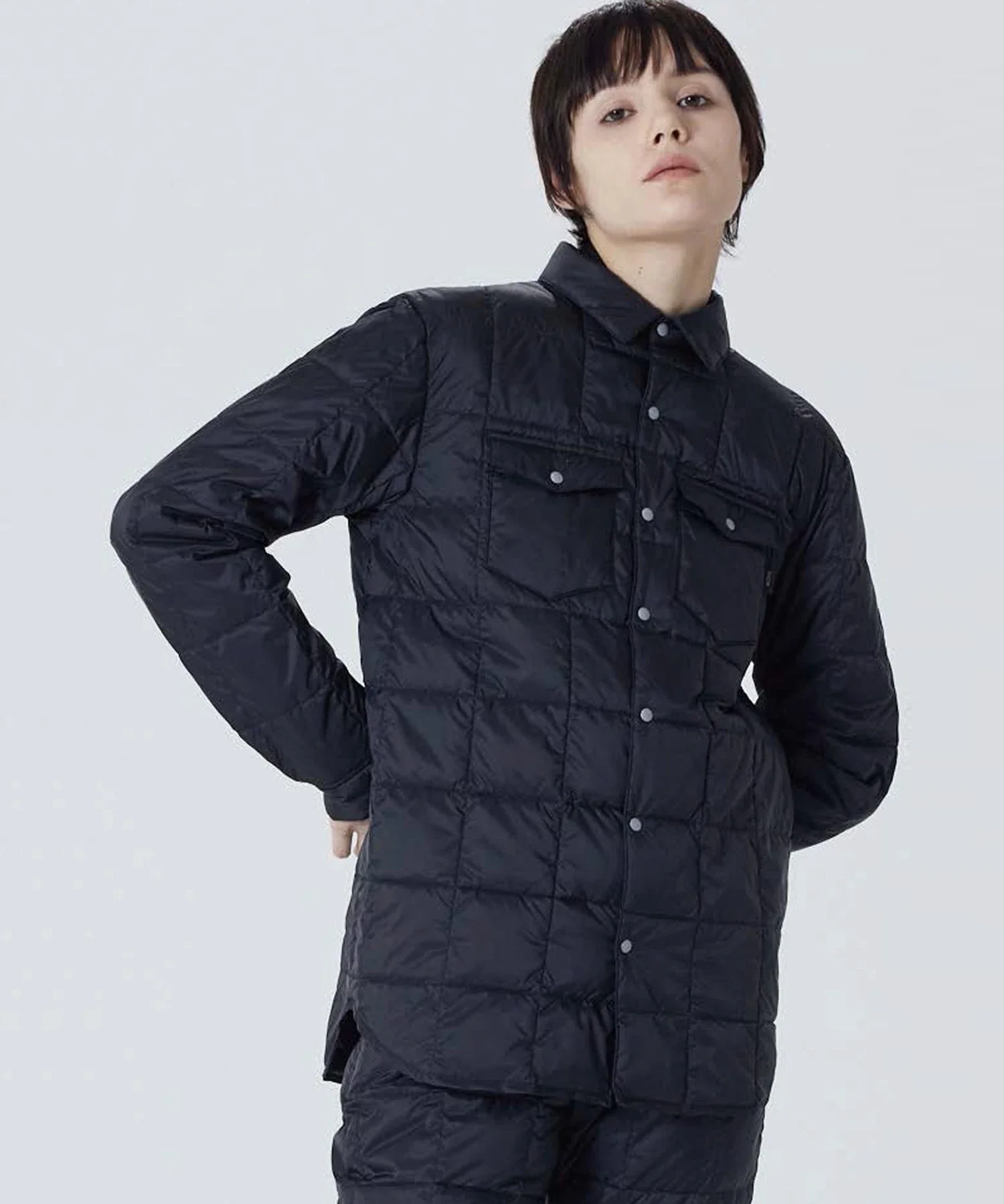 Unisex Basic W-Pocket Down Shirts - Image 12