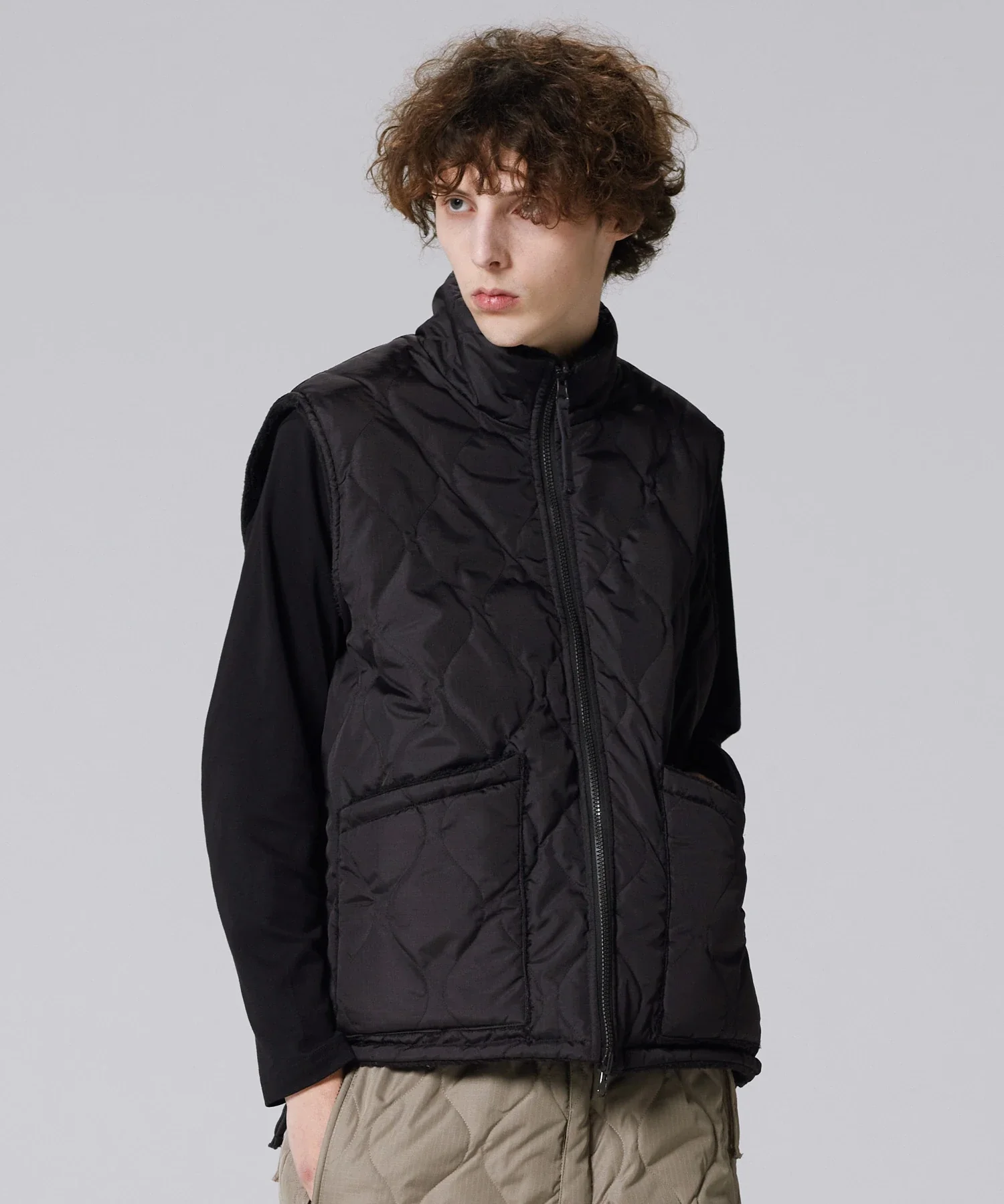 Unisex Military Reversible Hi-Neck Down Vest (Hard Shell) - Image 11