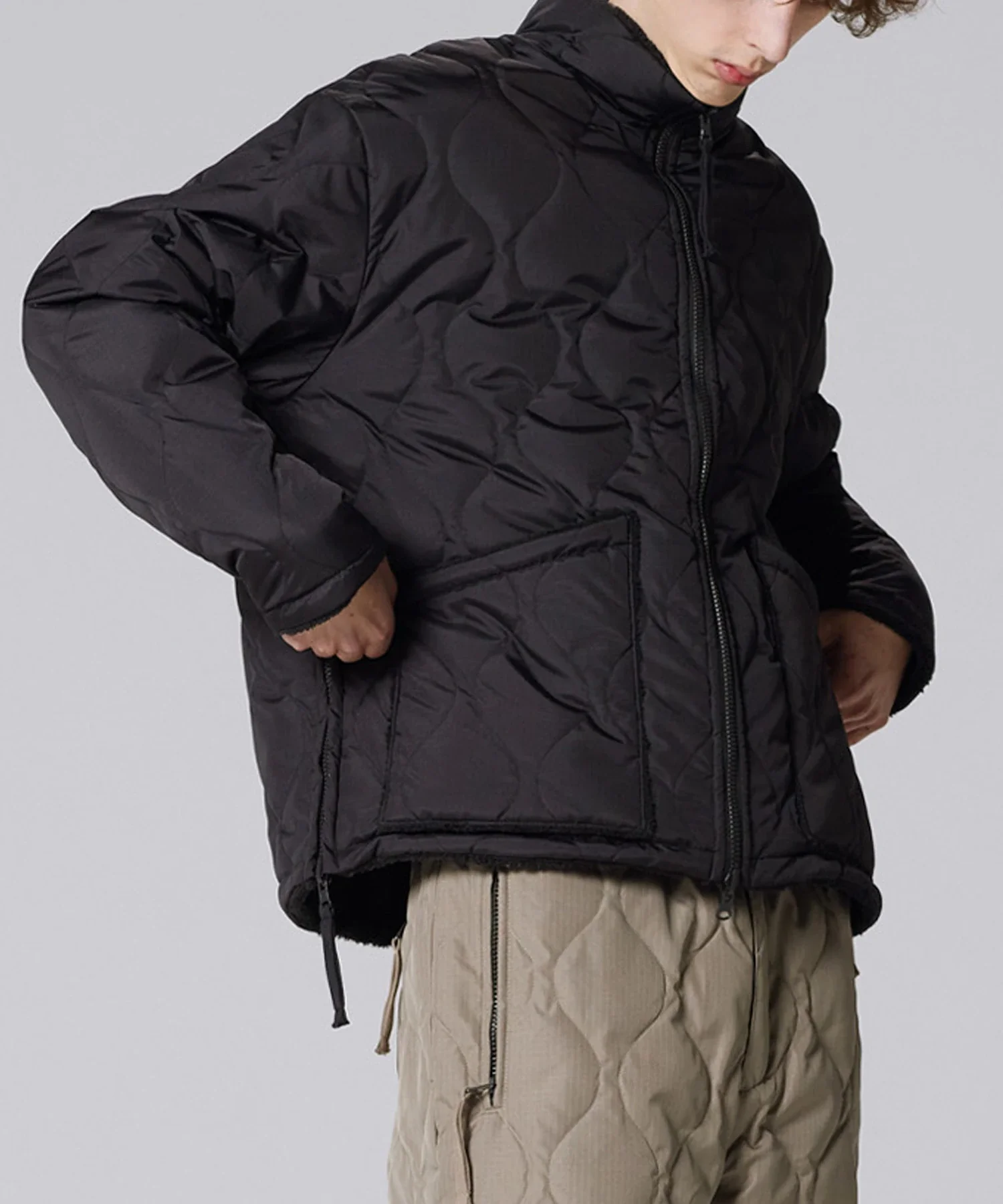 Unisex Military Reversible Hi Neck Down Jacket (Hard Shell) - Image 3