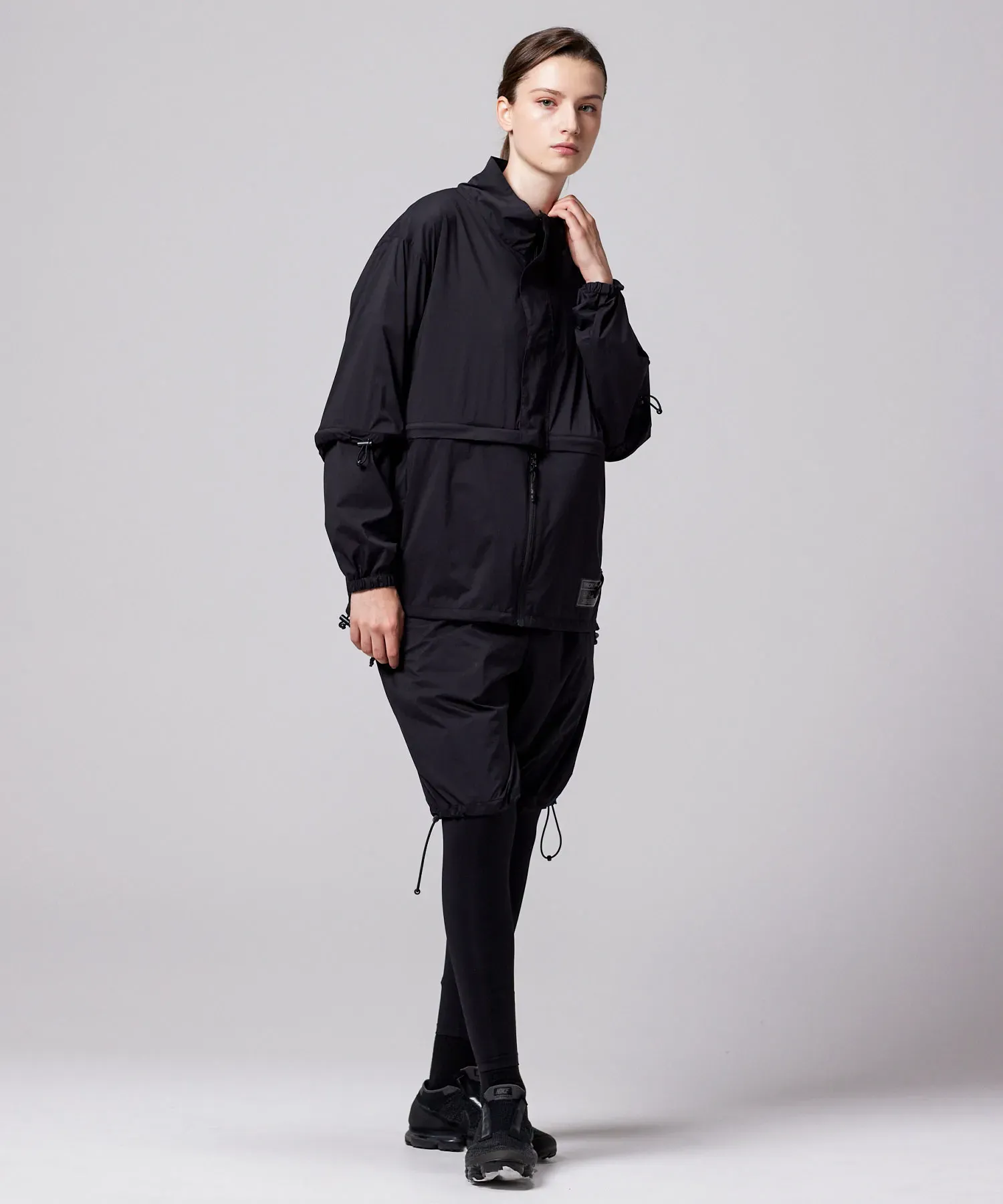 Unisex Basic Sports Hi-Neck W-Zip Detachable Light Jacket - Image 33