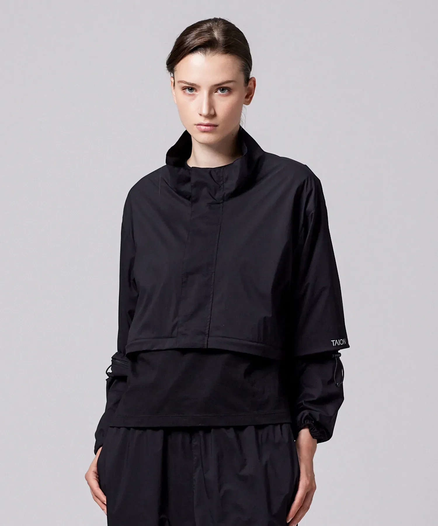 Unisex Basic Sports Hi-Neck W-Zip Detachable Light Jacket - Image 35