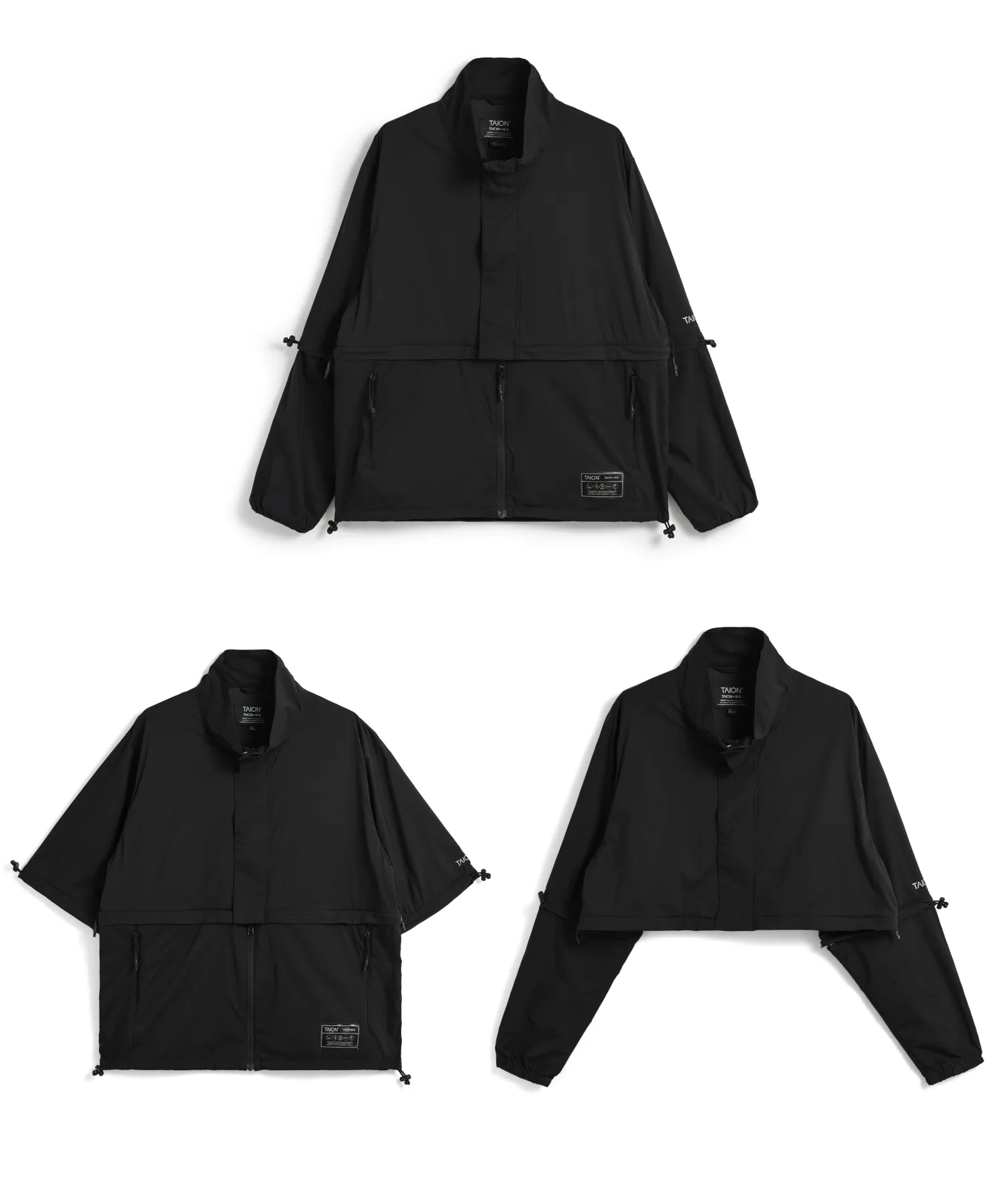 Unisex Basic Sports Hi-Neck W-Zip Detachable Light Jacket - Image 41