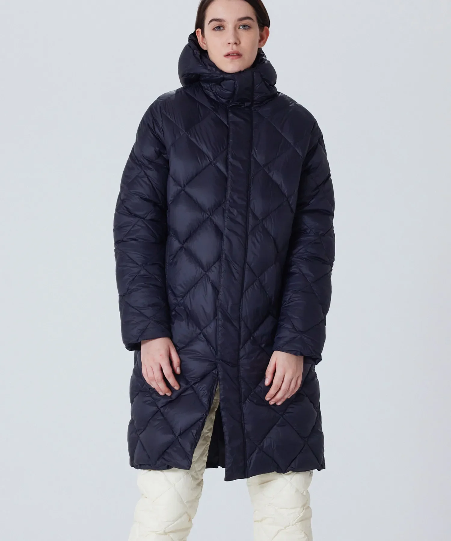 Unisex City Packable Hood Long Down Coat - Image 11