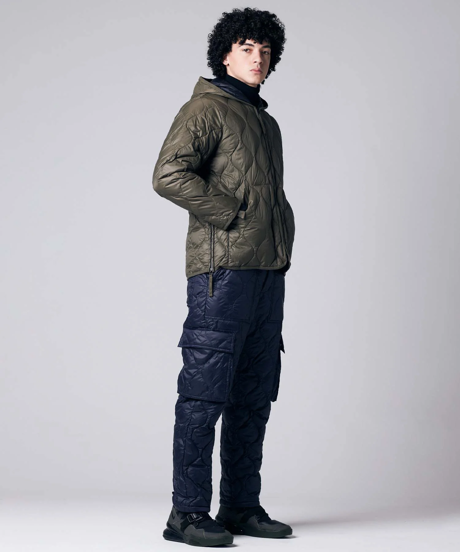 Unisex Military Hood W-Zip Down Jacket (Soft Shell) - Image 17