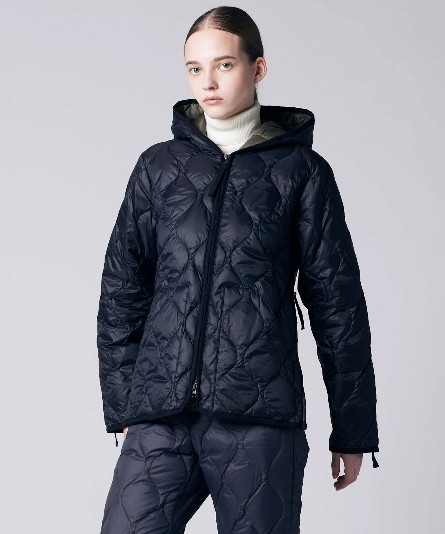 Unisex Military Hood W-Zip Down Jacket (Soft Shell) - Image 21