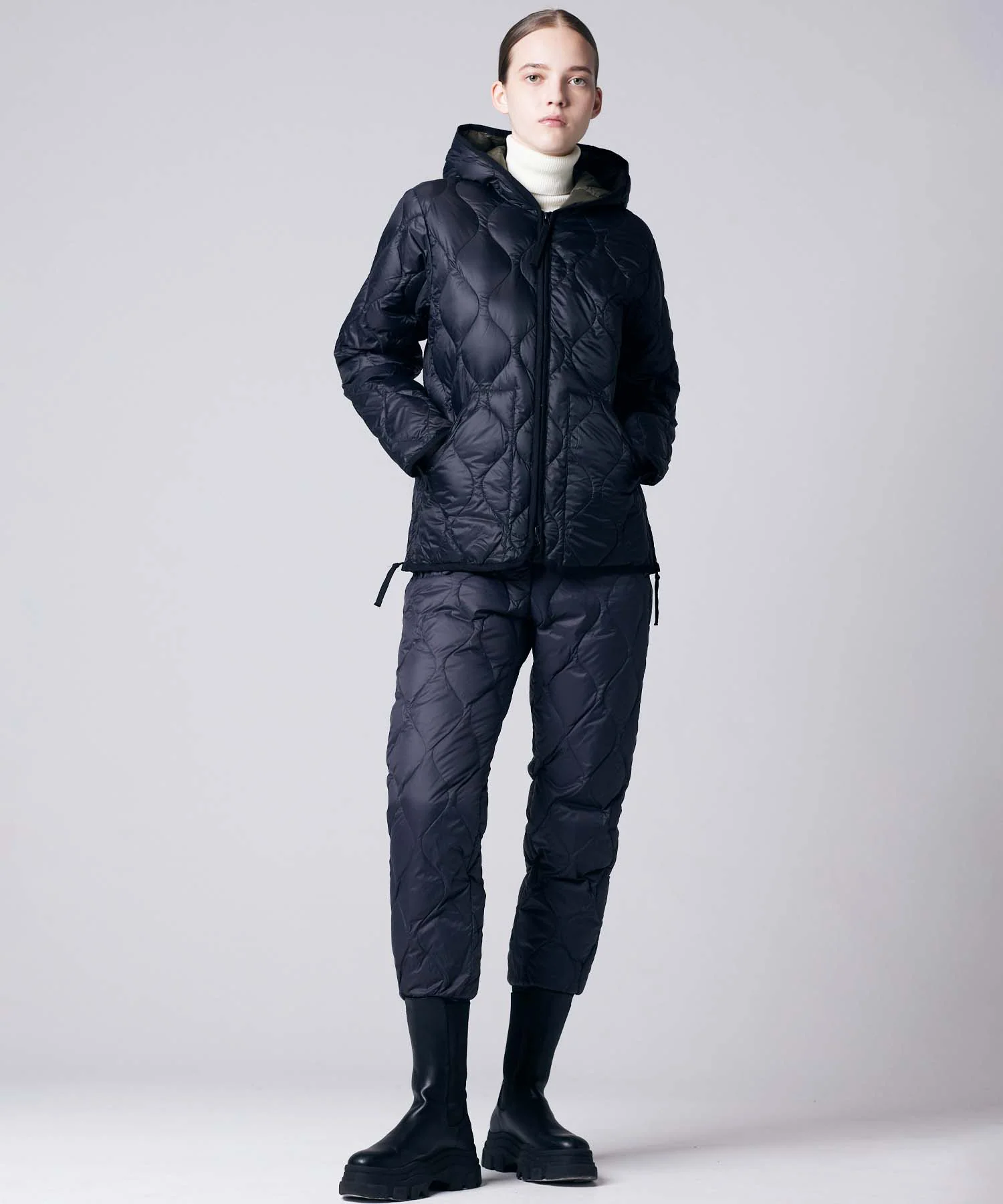 Unisex Military Hood W-Zip Down Jacket (Soft Shell) - Image 23