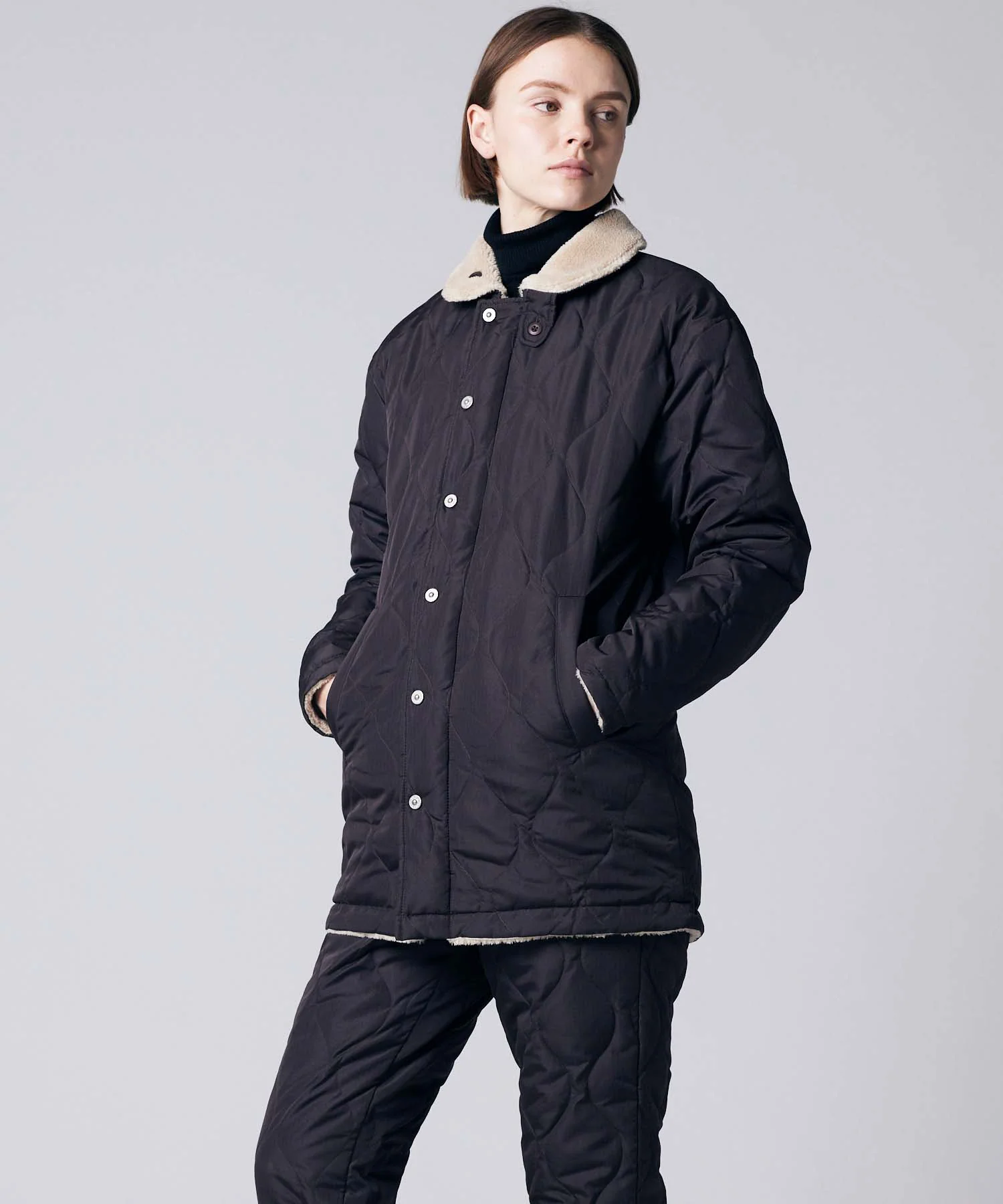 Unisex Military Reversible Down + Boa N-1 Type Jacket - Image 17