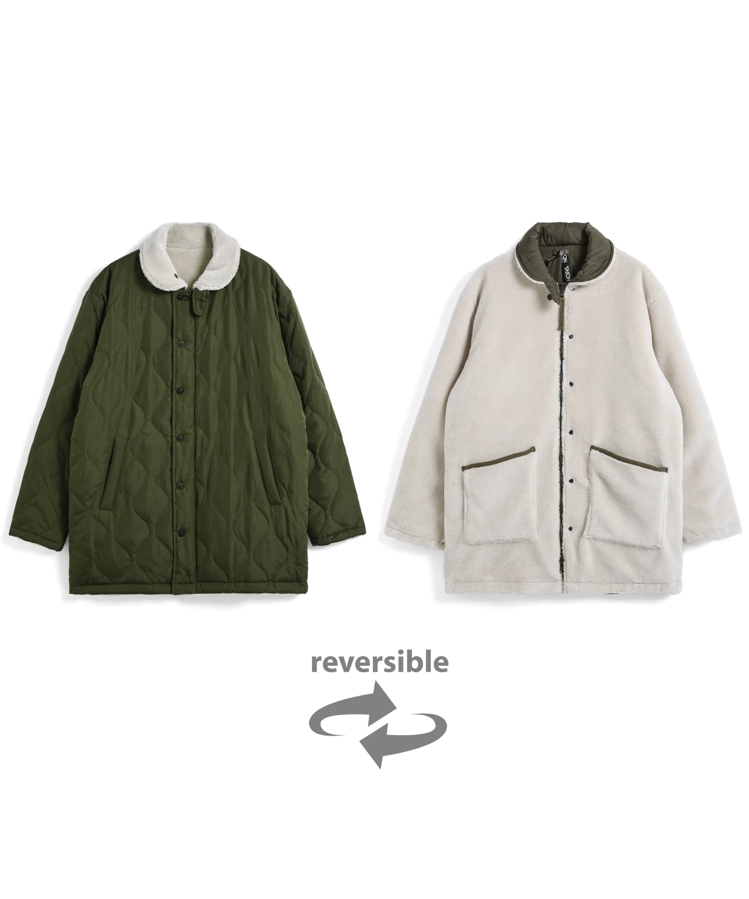 Unisex Military Reversible Down + Boa N-1 Type Jacket - Image 22
