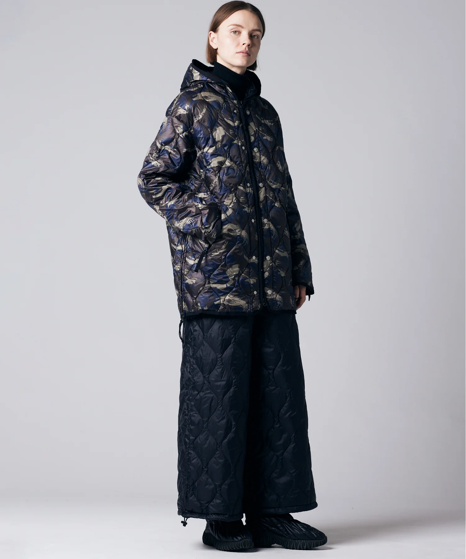 Unisex Military W-Zip Hood Down Jacket (Soft Shell) - Image 13
