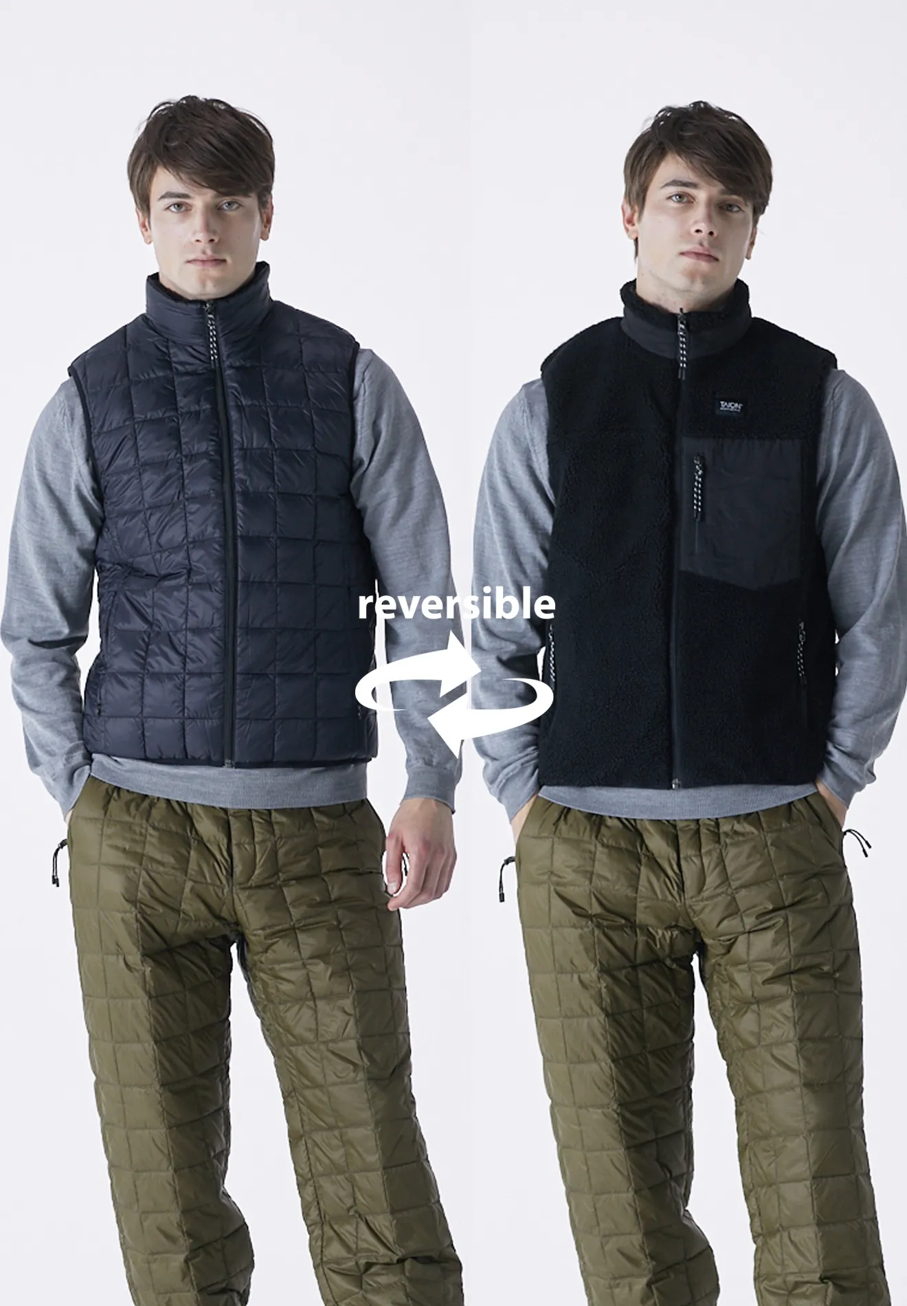 Unisex Mountain Reversible Down x Boa Vest - Image 11