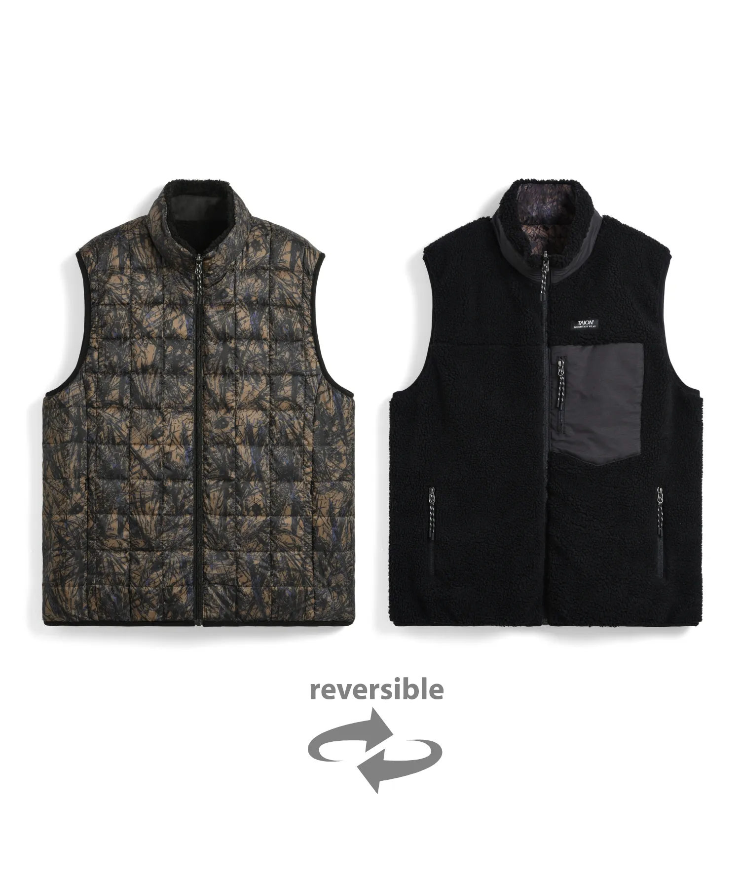 Unisex Mountain Reversible Down x Boa Vest - Image 23