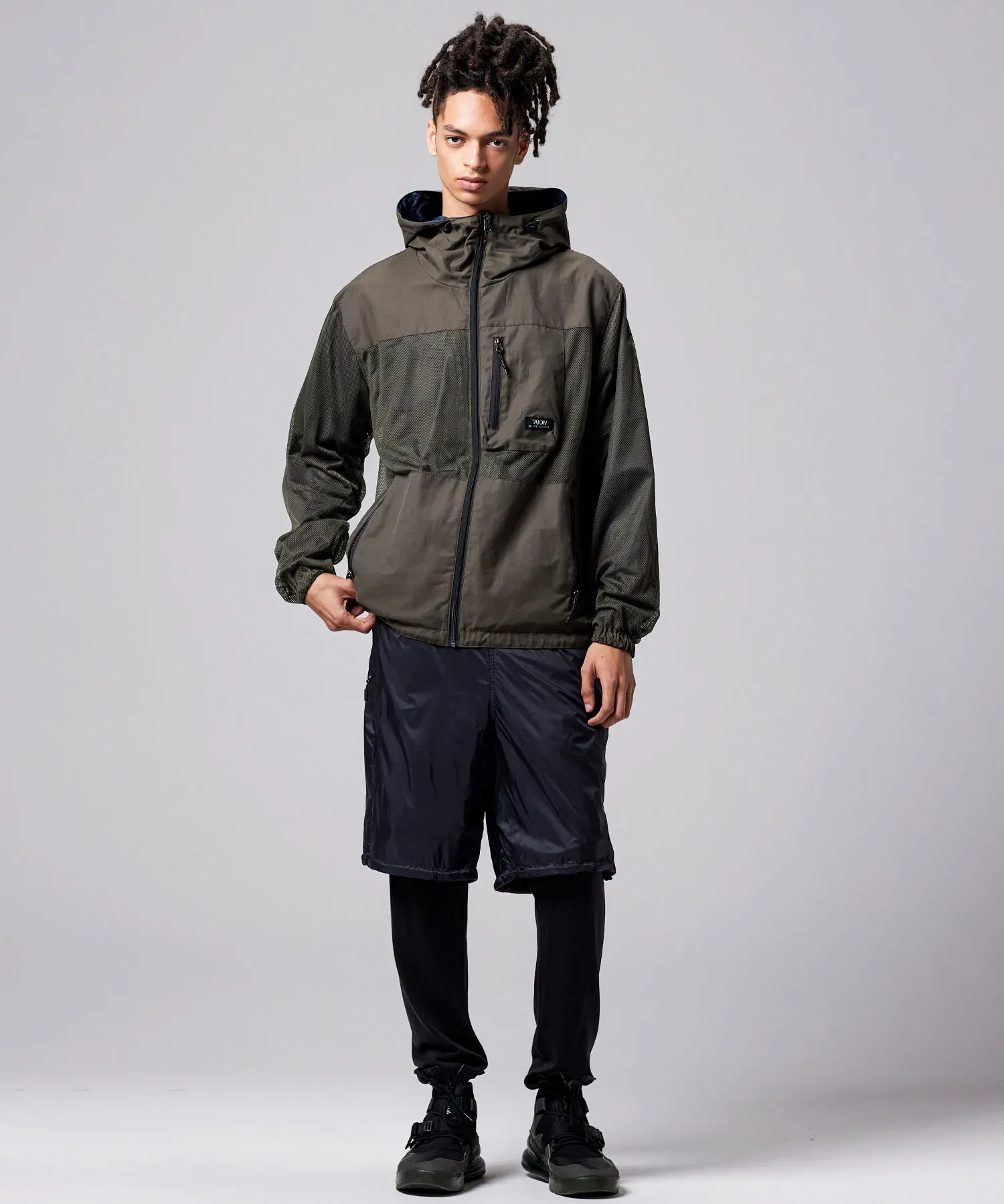 Unisex Non Down Mountain Reversible W-Zip Hood Jacket - Image 18