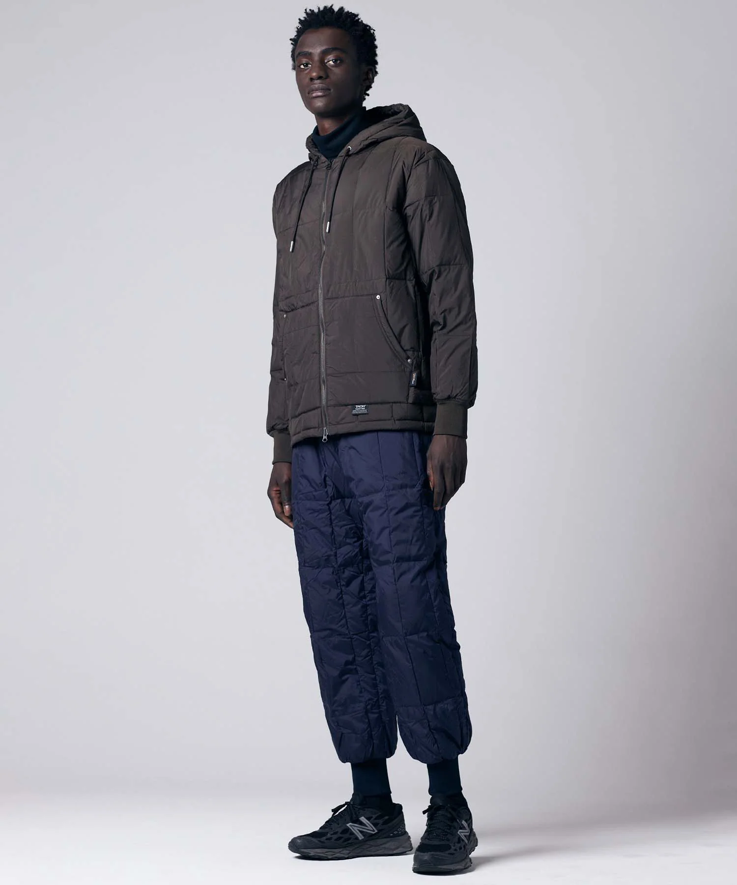 Unisex Work W-Zip Hood Rib Down Jacket - Image 16