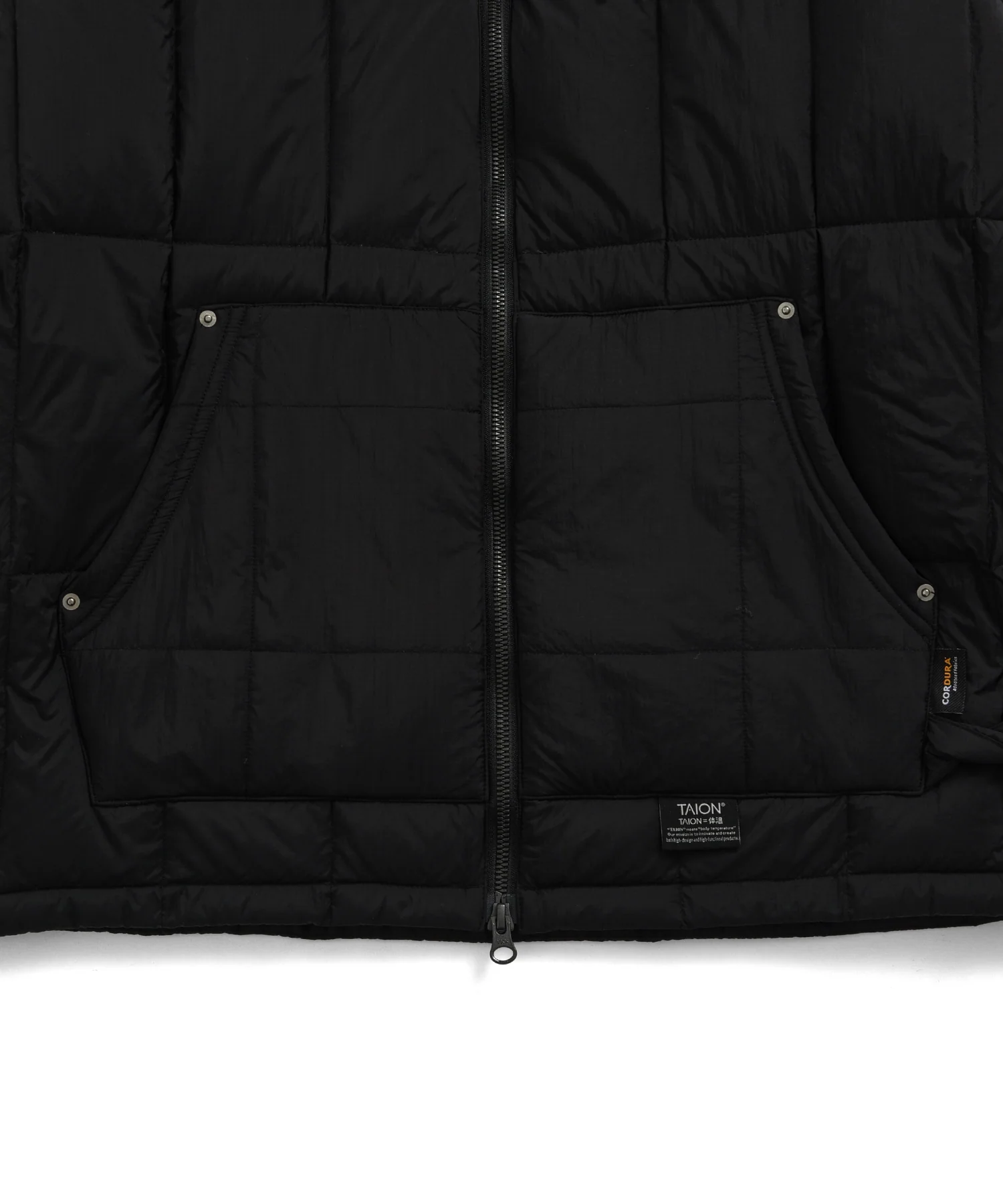 Unisex Work W-Zip Hood Rib Down Jacket - Image 6